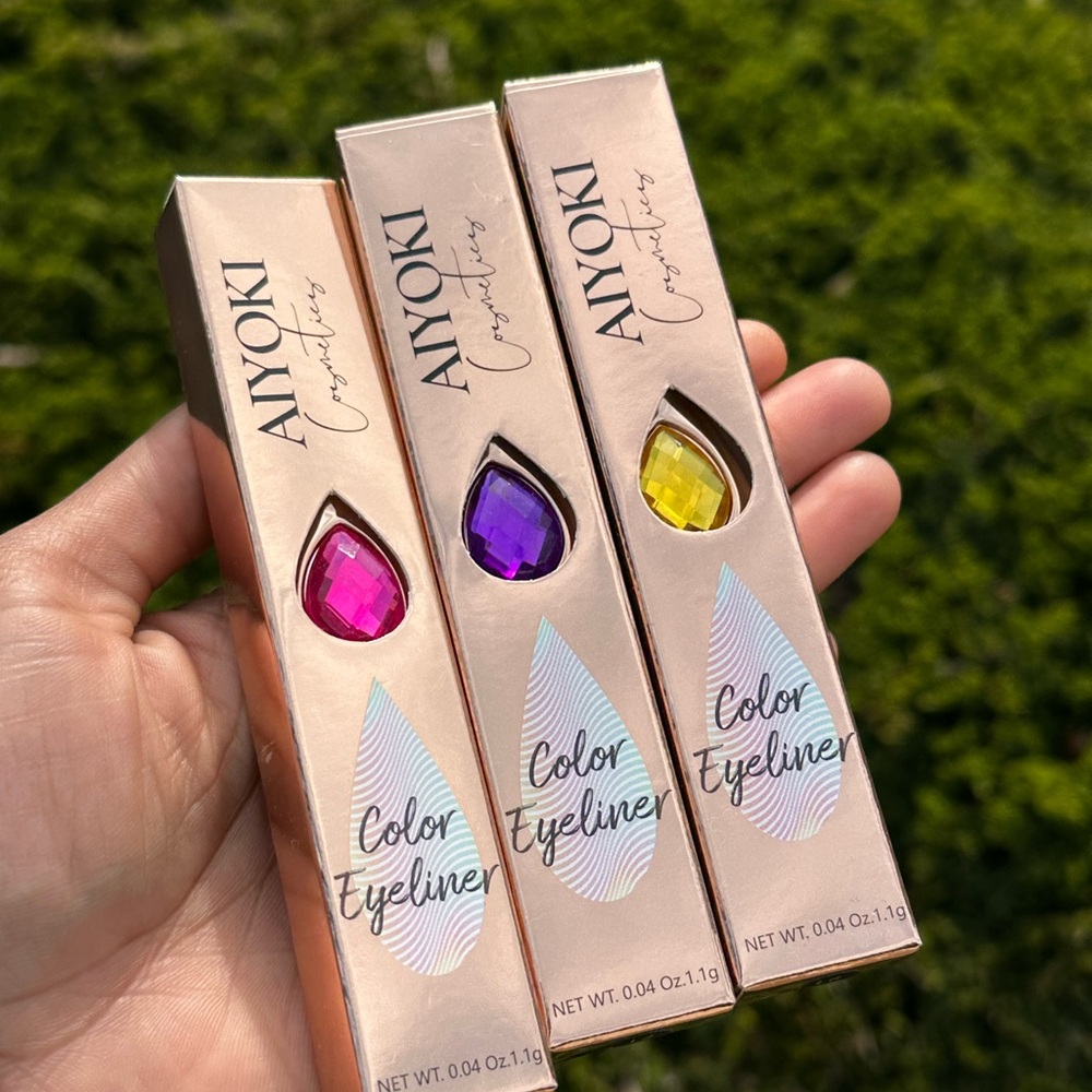 AIYOKI Color Eyeliner Set - Purple, Pink,Orange